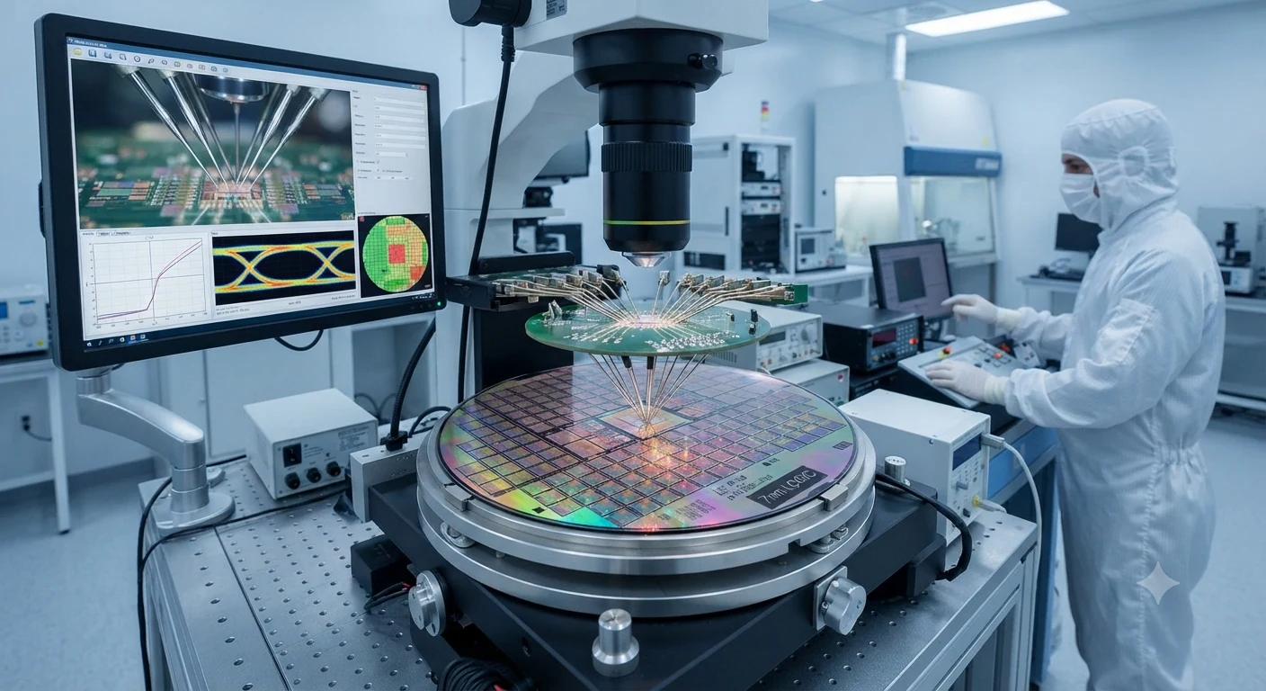 Semiconductor wafer characterization and probe testing laboratory